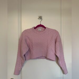 ARITZIA x SUNDAY BEST - Pink Peggy Cropped Sweater, XS